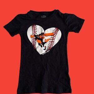MLB Baltimore Orioles Youth Girls Black Size Small O's T-Shirt
